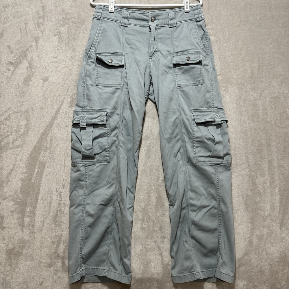 Hollister Low‎ Rise Baggy Chino Pants Women's Size 28 Blue Cargo Pockets